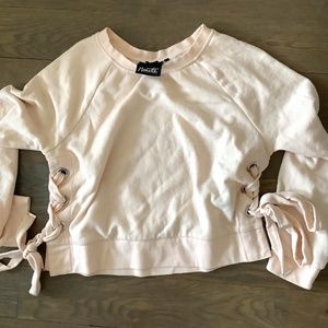 Nanette Lepore Cropped Pink sweatshirt